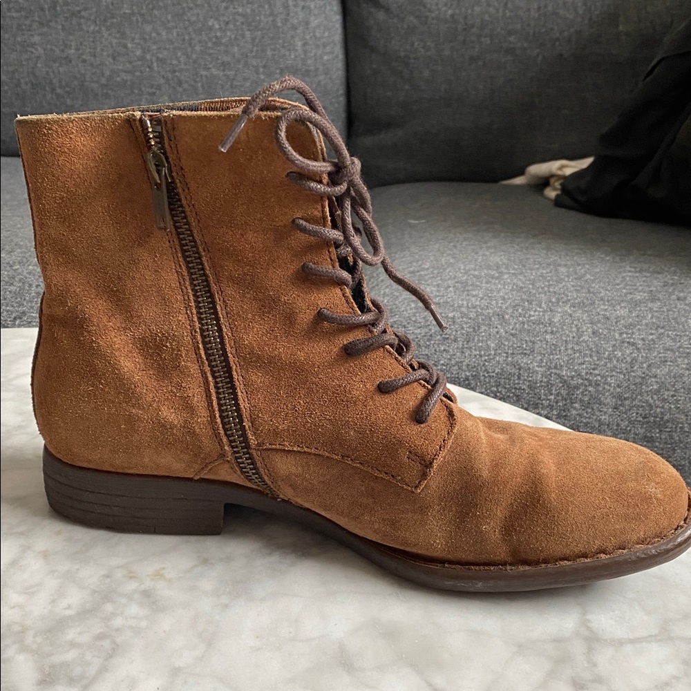Born Brown Suede Lace-Up Boots - Picture 5 of 12